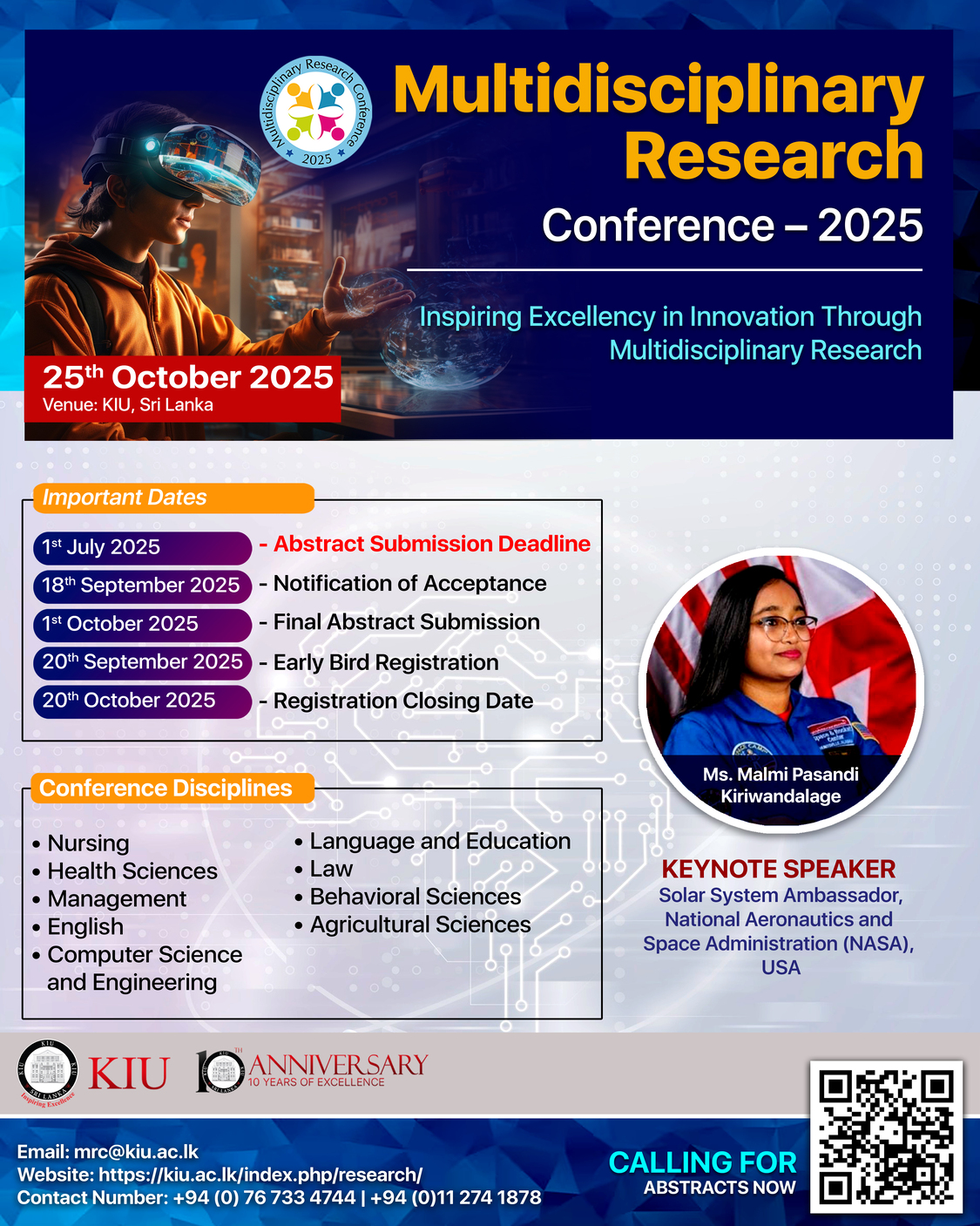Multidisciplinary Research Conference – 2025